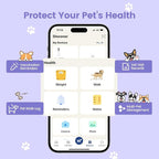 Dog ID Tag with QR Code & NFC, Silent Silicone Dog Name Tags Personalized for Pets- Scan QR for Instant Location Alert, Emergency Contact and Modifiable Pet Profile (Purple)