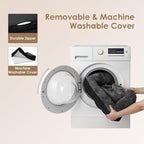 EHEYCIGA Memory Foam XL Dog Bed for XLarge Sized, Extra Large Orthopedic Dog Sofa with Sides and Waterproof Liner, Washable Pet Couch with Removable Cover, 48x35x7.5 Inch, Grey/Black