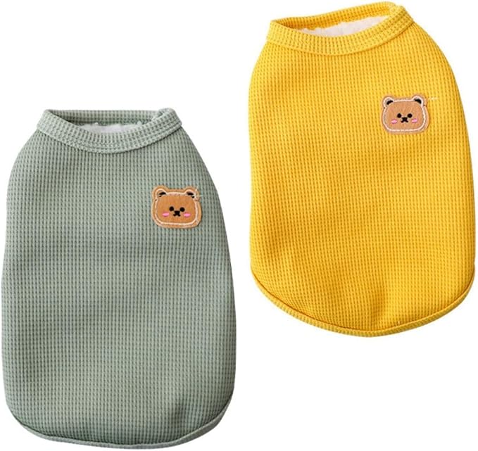 Fleece Cotton Dog Pet T-Shirts Winter Warm Soft Breathable Stretchy Sleeveless Vest for Medium Small Dogs