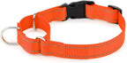 PLUTUS PET Reflective Martingale Collar with Quick Snap Buckle,No Pull Dog Choker Collar for Small Medium Large Dogs,L,Orange