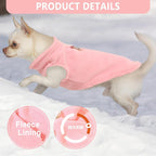2 Pack Dog Sweater with Leash Ring Winter Warm Pet Sweater Thick Clothes Coat Fleece Dog Sweaters for Small Dogs Girl Boy for Chihuahua, French Bulldog, Dachshund,X-Large(19-26lbs)