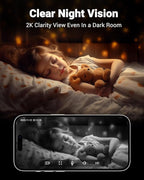 MUBVIEW 5G WiFi Indoor Security Camera No Subscription, Pet Camera with Phone App, Baby Monitor WiFi Smartphone, 2K Night Vision Pan-Tilt Dog Cam, Auto Tracking, 2-Way Audio, SD or Cloud Storage