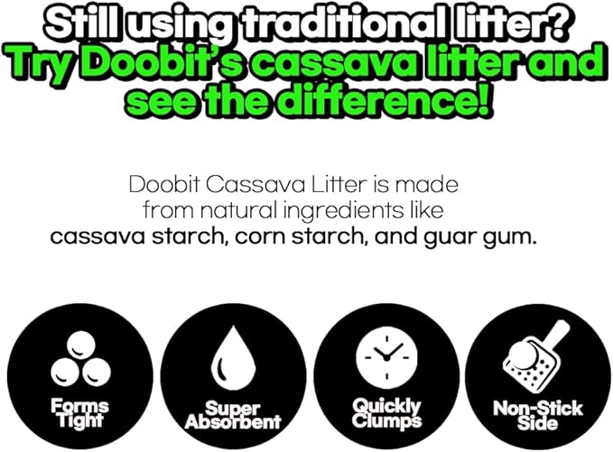 100% Cassava Cat Litter, Natural Clumping Litter, Dust-Free, Super Clumping, Soft Texture, Mixable with Crystal cat Litter,I'm Gonna Pee(5.7lb x 1pack)