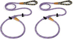 lynxking Slip Lead Dog Leash Reflective, Heavy Duty Comfortable Strong Rope for Large Medium Small Dogs No Pull Pet Training (Light Purple, 2PCS Large 1/2in x 6ft)
