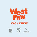 WEST PAW Zogoflex Toppl Treat Dispensing Dog Toy Puzzle – Interactive Chew Toys for Dogs – Dog Toy for Moderate Chewers, Fetch, Catch – Holds Kibble, Treats, X-Large, Tangerine
