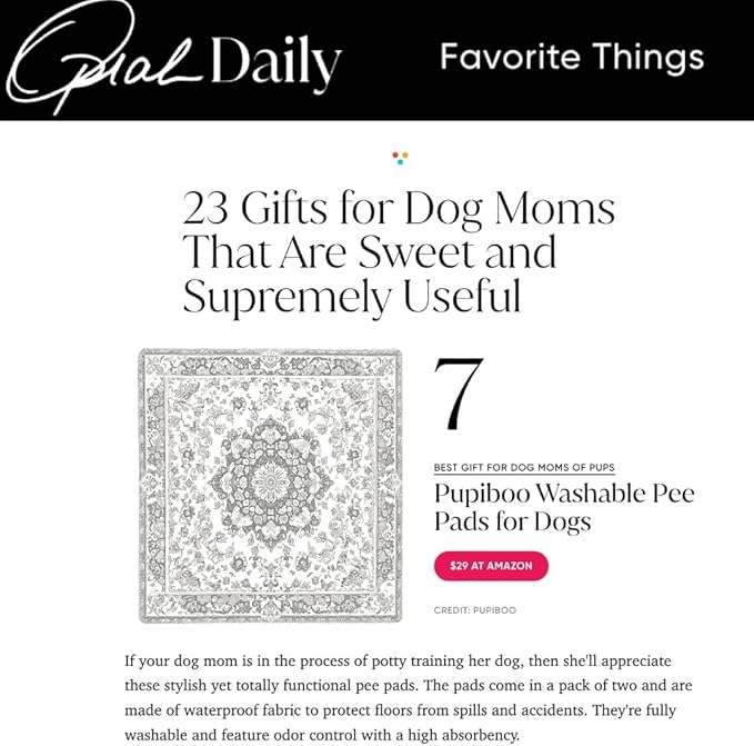 PUPIBOO Washable Pee Pads for Dogs and Cats - Super Absorbent Reusable Puppy Training Pads - 100% Waterproof, Leak-Proof & Non-Slip Whelping Pads for Pet Housebreaking