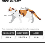 Cat Harness and Leash Set with Airtag Holder for Walking & Travelling, Escape Proof Cat Harness for Small Medium Large Kitten, Adjustable Lightweight Soft Cat Vests (Black)