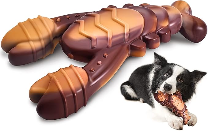 NEZIN Indestructible Dog Toys for Aggressive Chewers, Real Beef Flavored, Extreme Tough Dog Chew Toys for Large Medium Breed, Interactive Dog Toys, Gift for Dogs