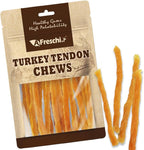 Afreschi Soft Turkey Tendon Strip 3.5 oz, Dog Treats for Soft Series, All Natural Human Grade Dog Treat, Suitable for Training chew, USA-Sourced Turkey Tendon, Rawhide Alternative, Soft Stick