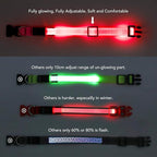 Light Up Collar, Led Dog Collar Adjustable, Rechargeable Waterproof, Night Walking Lights, Glow in Dark for Medium Large Dogs