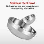 Automatic Cat Feeder, 3.8L Large Automatic Feeders with Detachable Top Lid, Visible Bottle and Stainless Steel Bowl for Cat, Dog and Pet (Black)