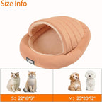 BALANCE 2 in 1 Cat Bed Cave for Kittens and Small Dogs, Cat Tents for Indoor Cats, Covered Cat Beds with Removable Cushion, Calming Cat Nest, Cat Hideaway, Washable Cat House with Non-Slip Bottom