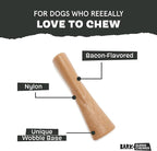 Barkbox Super Chewer Tough Dog Chew Toys for Aggressive Chewers, Dental Stimulating (Bacon Bone - Large)