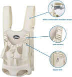 Dog Front Carrier Backpacks for Small Dogs, Legs Out Pet Carrier Sling Backpack with Adjustable Padded Ventilated Shoulder Straps, Easy-Fit for Traveling Hiking Camping