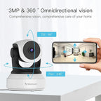 VSTARCAM Cameras for Home Security Indoor, 2K with 360° Rotation, Human/Motion Detection with Auto Tracking, 2-Way Audio & DIY Voice, 2.4GHz WiFi Wireless, Cloud & SD Card Storage(up to 256GB)