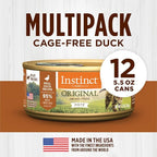 Instinct Original Pate Wet Cat Food, Grain Free Recipe - Real Duck, 5.5 oz. Cans (Pack of 12)