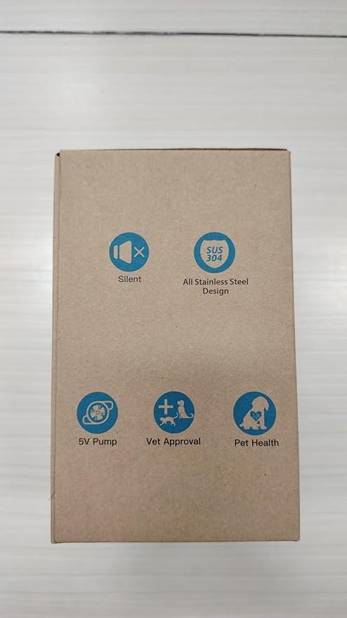 Cat Water Fountain: Stainless Steel Pet Water Fountains Indoor Metal Automatic Cat/Dog Waterer Bowls Faucet Bottle Watering Pets 24/7 Running Water Dispenser for Drinking