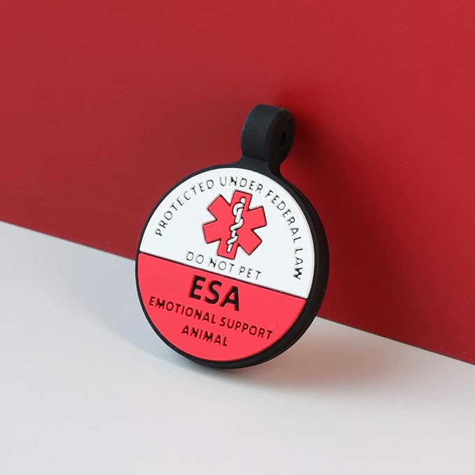 MYLUCKYTAG ESA Tag with QR Code, Digital Pet ID, Location Alerts, Quiet Silicone Collar Tag