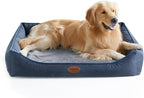 Orthopedic Dog Beds for Medium Large Dogs, Durable Egg Crate Foam Sofa Dog Bed wit Washable Removable Cover,Waterproof Lining and Nonskid Bottom,Pet Bed for Large Dogs (Navy Blue, X-Large)
