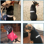 BINGPET Security Dog Hoodies Puppy Sweater Cold Weather Dog Coats Soft Brushed Fleece Pet Clothes Hooded Sweatshirt for Dog Cat
