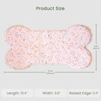 Dog Food Mat Anti-Slip Silicone Dog Bowl Mat Thicker Pet Placemat Waterproof Cat Feeder Pad with Raised Edge Puppy Kitten Feeding Mats Suitable Small Medium-Sized Dogs Cats Eating Tray