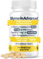 Liver Health Supplement for Small Dogs - Milk Thistle for Dogs Liver Support with S-Adenosylmethionine (Same) & Silybin - 30 Tablets