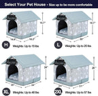 ANPPEX Large Dog House Indoor,2XL Size Indoor Dog House for Large and Medium Dogs,Covered Dog Bed with Cushion,Gray