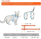Cat Harness and Leash Set Gold Moons Soft Nylon Escape Proof Adjustable for Kittens Small Animals Glow in The Dark(Orange)