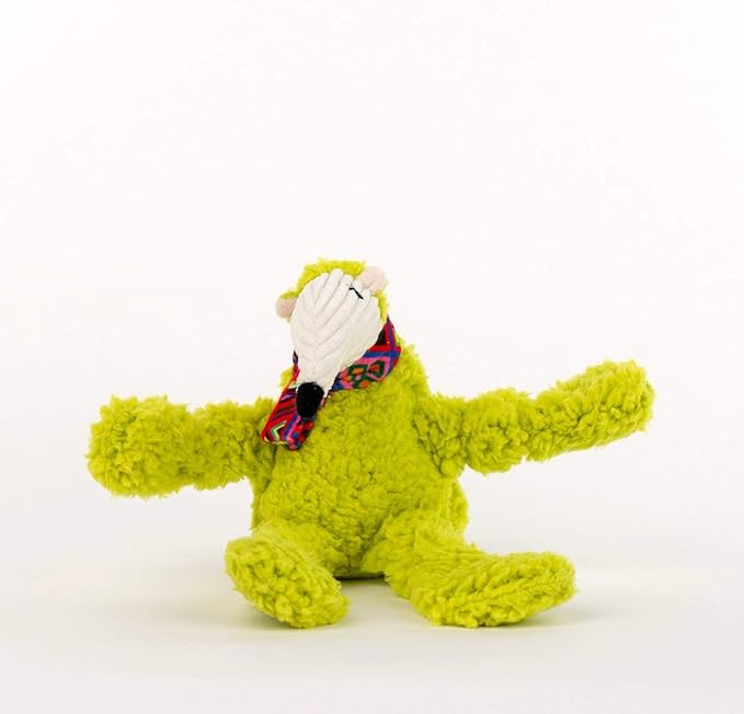 HuggleHounds Knottie Plush Dog Toy - Dog Stuffed Animal, Squeaky Puppy Toys for Small, Medium & Large Breeds, Soft, Durable Plush to Keep Them Busy - Nibblet Anteater, Small