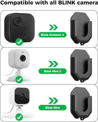 3 Pack Blink Camera No Drill No Screws Wall Mount Bracket for Blink Mini /Mini 2 /Blink Outdoor 4 /Blink Indoor Camera, HBV Adhesive Mount
