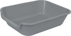 1 Pack Extra Large Dog Litter Box Pan Tray (ABS Material), Low Entry Jumbo Senior Litter Boxes for Multiple Kitten Big Cats, Pet Safe Indoor Dog Potty (Dark Gray, 20" L x 15" W)