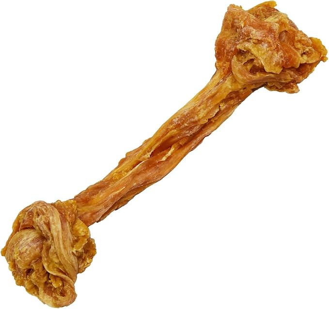 Ultra Chewy Turkey Tendon Knotted Bones for Dogs - Premium All-Natural, Hypoallergenic, Long-Lasting Dog Chew Treat, Easy to Digest - Ingredient Sourced from USA (8 Inches - 2 Pack)