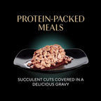 Sheba Perfect Portions Wet Cat Food Cuts in Gravy, with Sustainable Salmon, with Sustainable Tuna, and Delicate White Fish & Tuna, 2.6 oz. Twin-Pack Trays (24 Count, 48 Servings)