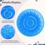 Dog Slow Feeder Lick Bowl, Non-Slip Licking Treat Dispenser, Slow Feeder Dog Bowls for Small Medium Large Breed Dogs, Anxiety Relief & Anti-Choking, BPA Free Silicone (Light Blue, 1.6 Cup)