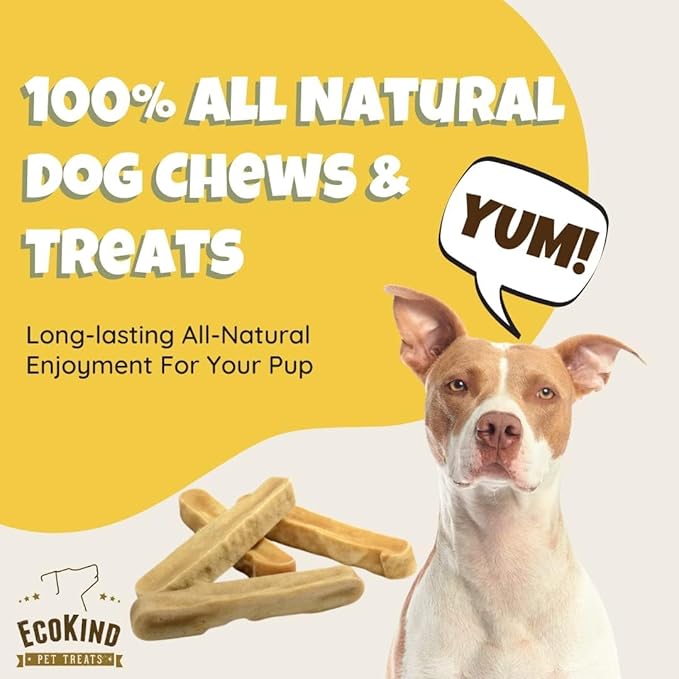 EcoKind Premium Gold Yak Cheese Himalayan Dog Chews, Healthy Dog Treats for Small Dogs, All Natural, High Protein Dog Chew, Bacon, Small - 8 Chews