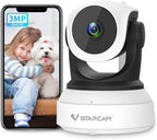 VSTARCAM Indoor Camera with Battery Powered, 2K with 360° Rotation, Human/Motion Detection with Auto Tracking, 2-Way Audio & DIY Voice, 2.4GHz WiFi Wireless, Cloud & SD Card Storage(up to 256GB)