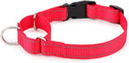PLUTUS PET Reflective Martingale Collar with Quick Snap Buckle,No Pull Dog Choker Collar for Small Medium Large Dogs,M,Red