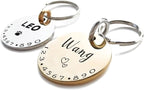 Cats Dogs ID Tags Personalized Lovely Symbols Pets Collar Name Accessories Simple Custom Engraved Products for Medium Four Legged Child Necklace Chain Anti-Lost Copper Brass Charm