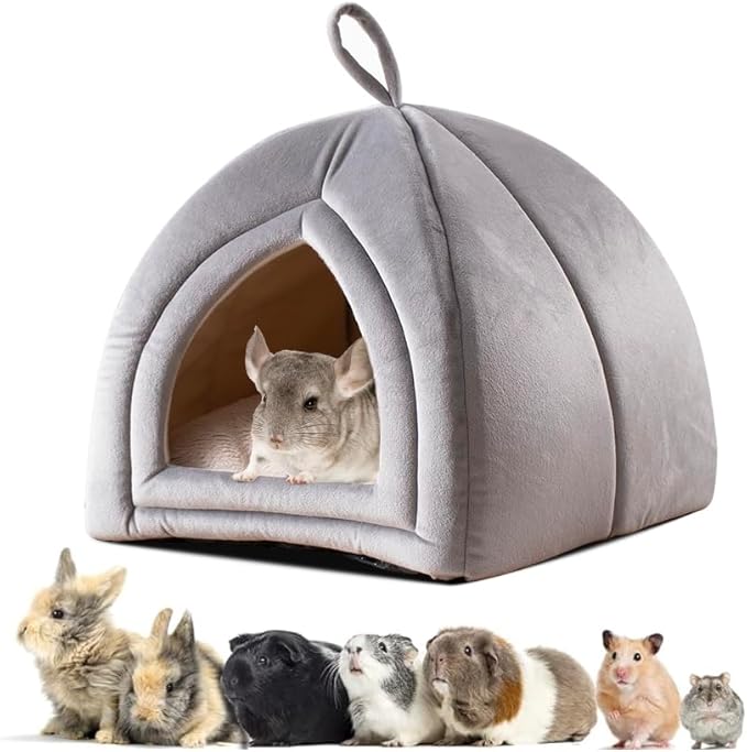 KASENTEX Cozy Small Pet Bed - Ultra Soft Plush Cushion for Cats and Small Animals, Washable Sleeping Pad, Perfect for Indoor Pets, 11 Inches, Grey