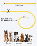 Joytale Light Up Dog Collar, Rechargeable Rainproof LED Collar for Night Walking Safety, Soft Silicone Glow in The Dark, Suitable for Small Medium Large Dogs, Yellow