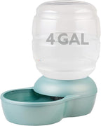 Petmate Replendish Automatic Gravity Waterer for Cats and Dogs, BPA-Free, No Batteries Required, Includes Charcoal Filter, 4 Gallons,Green, Made in USA