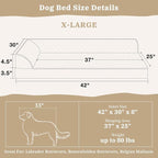 Comfort Expression XL Dog Bed Orthopedic, Extra Large Dog Beds with Comfy Bolsters, Waterproof Dogs Bed, Pet Bed Sofa with Removable Washable Cover and Nonskid Bottom(X-Large,Grey)