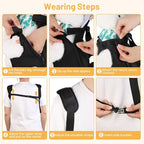 Inspack Dog Cat Backpack Carrier, Carrier Backpacks for Small Medium Dogs, Pet Dog Front Chest Carriers Backpack, Puppy Carrier Sling Backpack, Holder Papoose for Baby Cat Body【Medium Size】