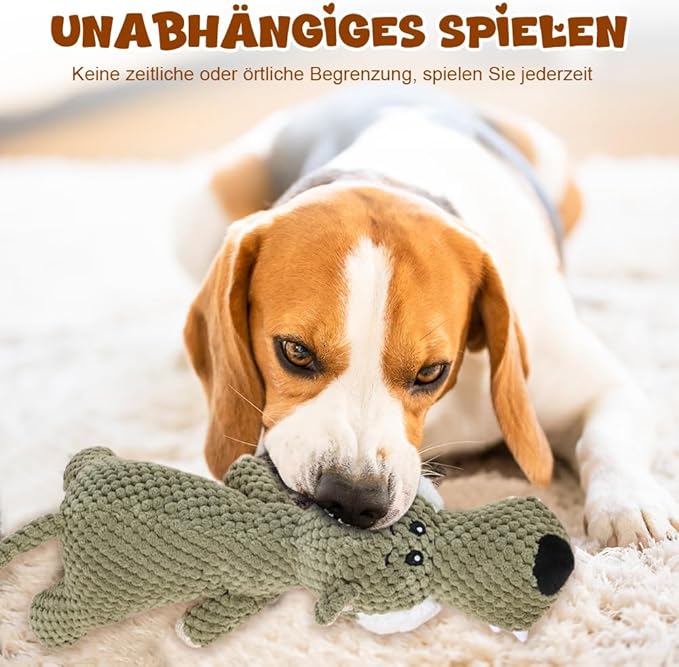 Indestructible Dog Toys,2025 New Dogs Plush Toy for Aggressive Chewers,Squeaky Durable Chew Toy for Indoor Pups Teething, Stuffed Toys for Small Medium Large Animals (A-Green)