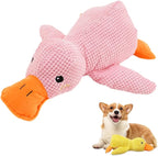 Quack-Quack Duck Dog Toy,Durable Plush Chew Toy with Sounds,Stuffed Plush Calming Duck Dog Toy for Indoor Puppies and Senior Pups (Pink, Small)