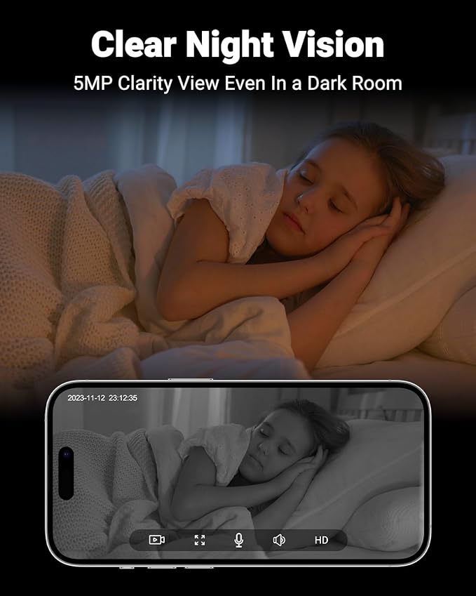 MUBVIEW Pet Camera with Phone App, Indoor Security Camera, 2.4/5GHz WiFi Cameras for Home Security, Wired Cameras for Dog/Elder/Baby, Motion Tracking, PT, 7X24, Two-Way Audio, 2K Night Vision (4 Pack)