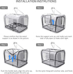 Extra Large Cat Carrier Soft Sided, Portable Small Dog Carrier for 2 Cats, 24"x16.5"x16" Car Travel Folding Comfortable Design with Bowl, Grey