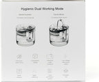Cat Water Fountain Animal Water Dispenser 61OZ/1.8L Automatic Pet Drinking Fountain Clear Upgrade with 2 Filter Replacement 1 Adjustable Silent 1 Water Pump for Cats Kitty Indoor