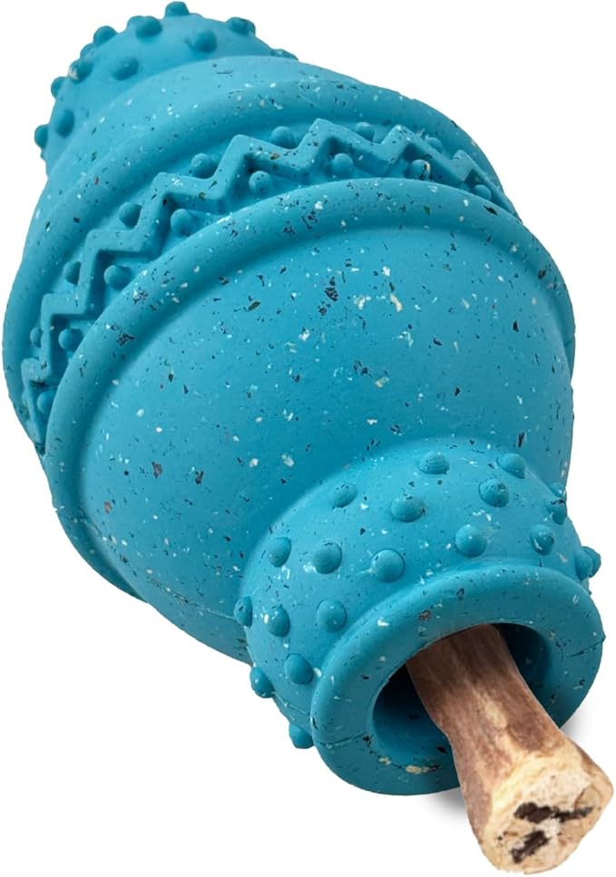 Max Fusion Made with Nike Grind, Arlee Cannon Treat Dispensing Dog Toy for All Dogs, Treat Dispenser, Durable Treat Toys, Natural Rubber Chew Toy, Large, Blue, 1 Count