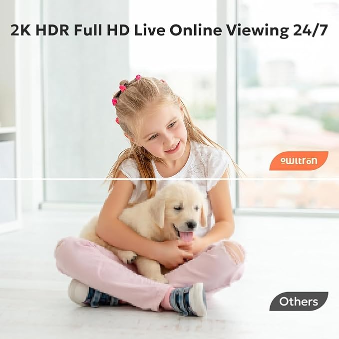 owltron Security Camera Indoor 2K, 360 Pan/Tilt Home Security Cameras with Motion Detection, Pet Cam WiFi with Phone App, Baby Monitor with Night Vision & Two Way Audio, 2 Pack